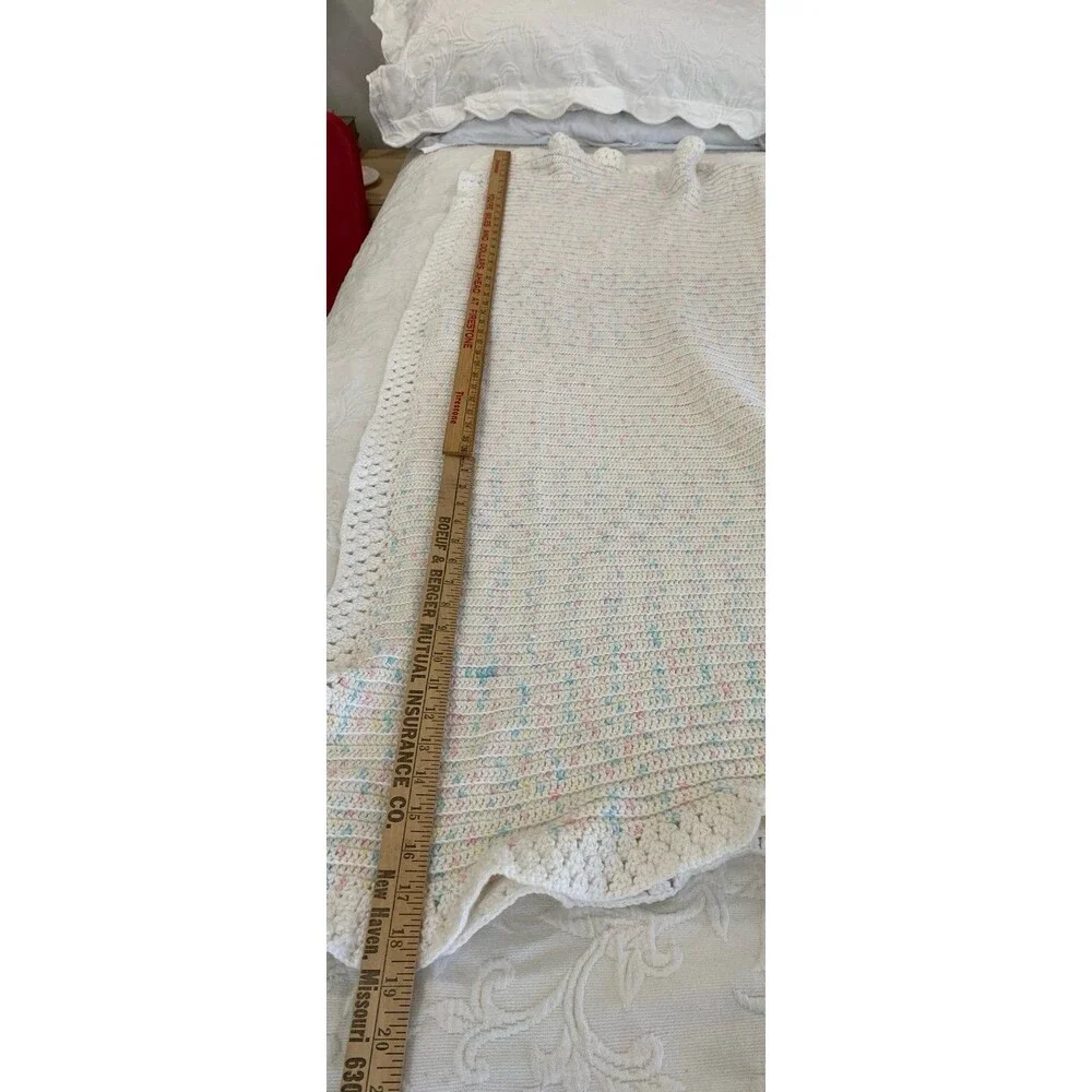 Vintage Infant Baby‎ Afghan Blanket Handmade Swaddle Wrap Keepsake Heirloom Gift